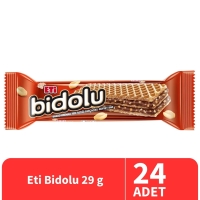 Eti Bidolu Kakao Kremalı Yer Fıstığı Parçacıklı Gofret 29 Gr 24 Adet - Eti