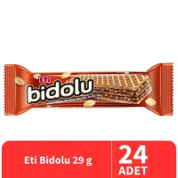 Eti Bidolu Kakao Kremalı Yer Fıstığı Parçacıklı Gofret 29 Gr 24 Adet