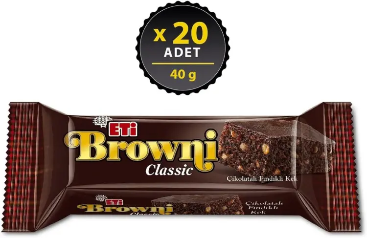 Eti Browni Classic Çikolatalı Fındıklı Kek 40 Gr 20 Adet - 2