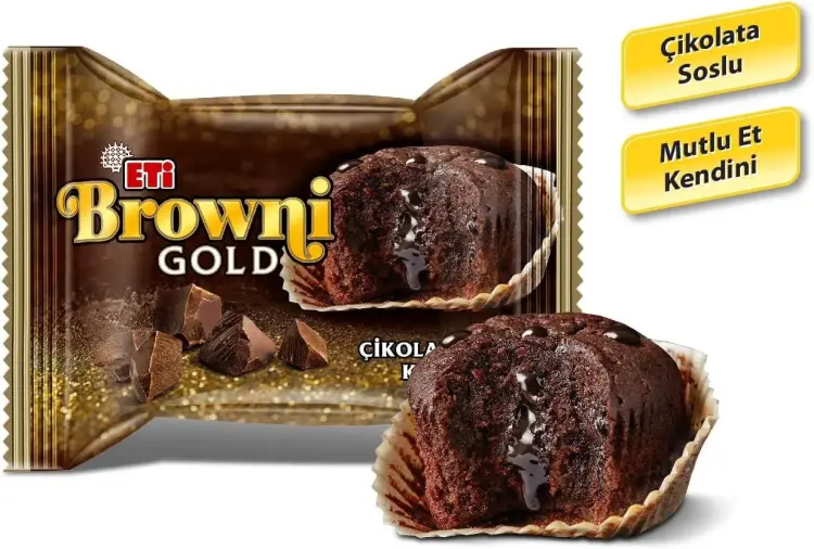 Eti Browni Gold Çikolata Soslu Kek 45 Gr 24 Adet - 2