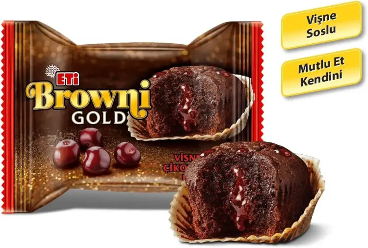 Eti Browni Gold Vişne Soslu Çikolatalı Kek 45 Gr 24 Adet - 2