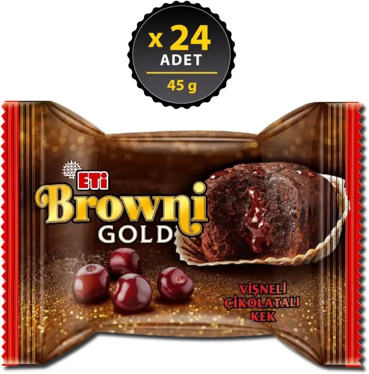 Eti Browni Gold Vişne Soslu Çikolatalı Kek 45 Gr 24 Adet - 4