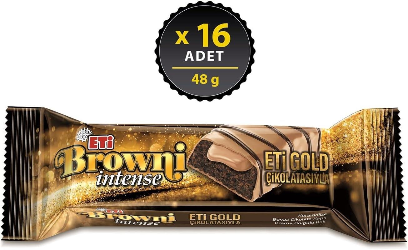 Eti Browni Intense Gold Çikolatalı Kek 48 Gr 16 Adet