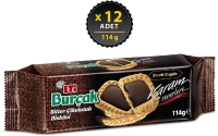 Eti Burçak Bitter Çikolatalı Yulaflı Bisküvi 114 Gr 12 Adet - 1