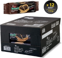 Eti Burçak Bitter Çikolatalı Yulaflı Bisküvi 114 Gr 12 Adet - 2