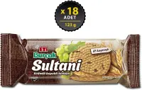 Eti Burçak Sultani Üzümlü Kepekli Bisküvi 123 Gr 18 Adet - 3