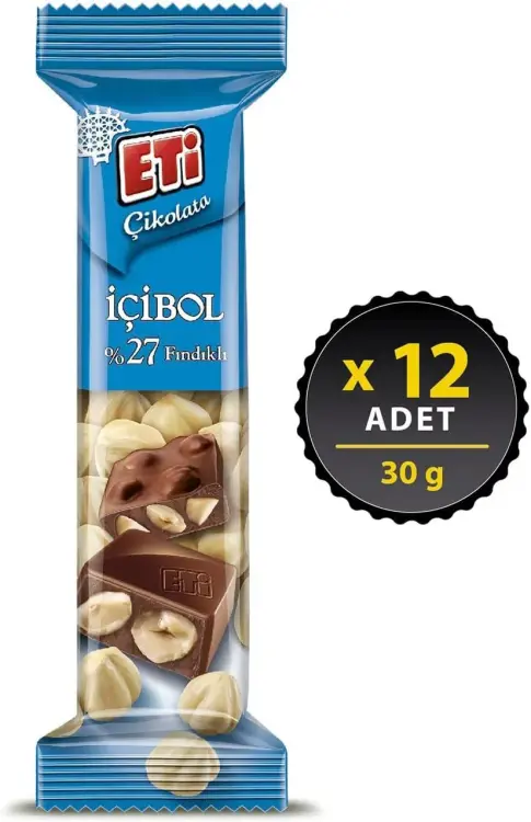 Eti Çikolata İçibol Fındıklı Çikolata 30 Gr 12 Adet - 2