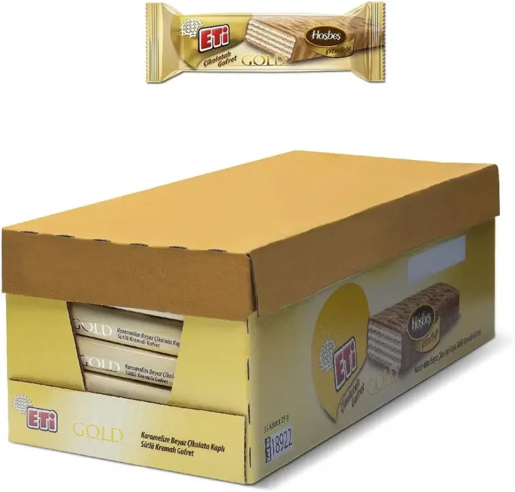 Eti Çikolatalı Gofret Beyaz Çikolata Kaplı Sütlü Kremalı 29 Gr 35 Adet - 3