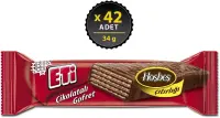 Eti Çikolatalı Gofret Sütlü Çikolata Kaplı Fındık Kremalı 34 Gr 42 Adet - Eti (1)