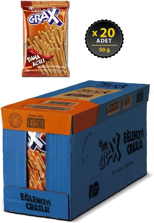 Eti Crax Acılı Çubuk Kraker 50 Gr 20 Adet - 2