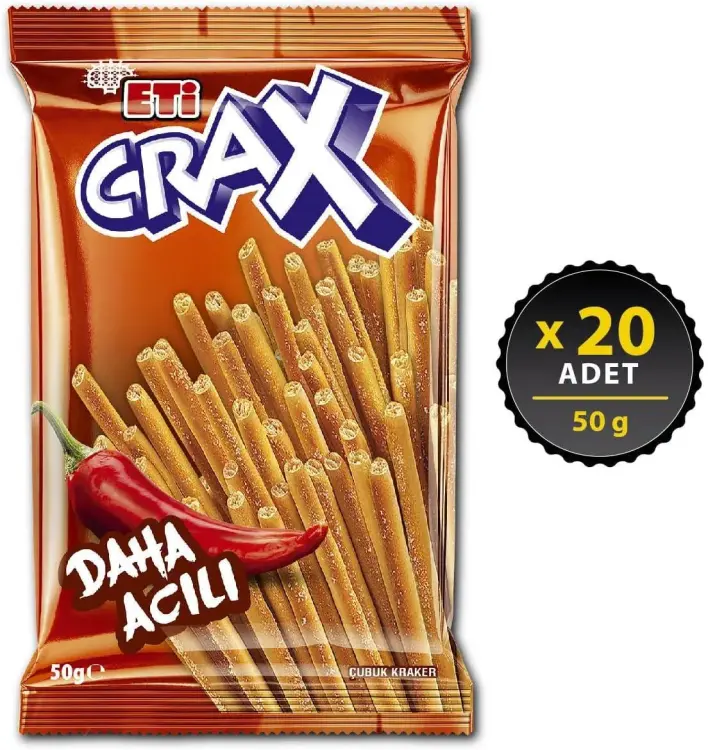 Eti Crax Acılı Çubuk Kraker 50 Gr 20 Adet - 4