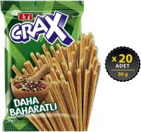 Eti Crax Baharatlı Çubuk Kraker 50 Gr 20 Adet - 4