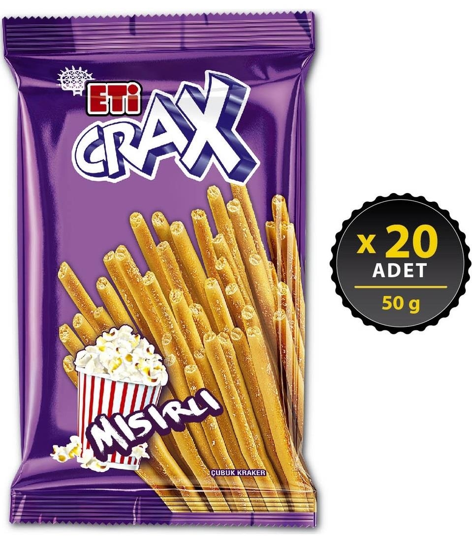 Eti Crax Mısırlı Çubuk Kraker 50 Gr 20 Adet