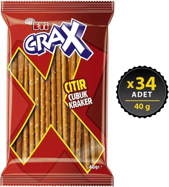 Eti Crax Sade Çubuk Kraker 40 Gr 34 Adet - 3