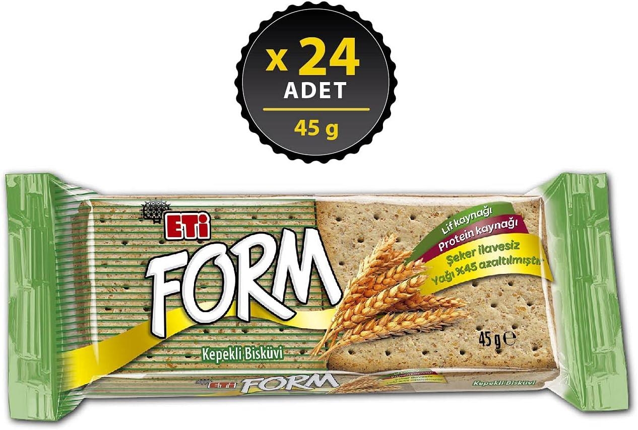 Eti Form Kepekli Bisküvi 45 Gr 24 Adet