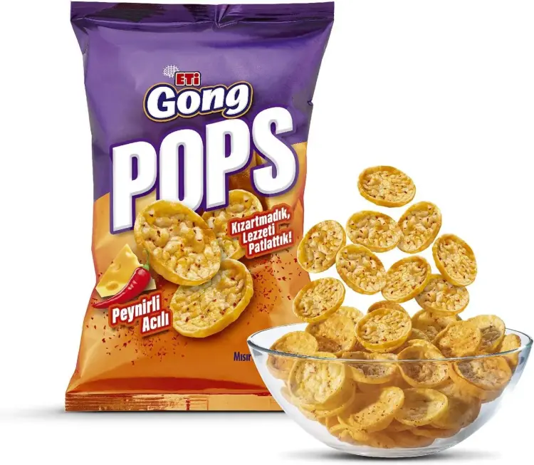 Eti Gong Pops Peynirli Acılı Mısır Patlağı 80 Gr 10 Adet - 2