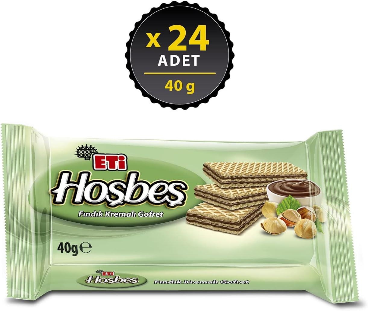 Eti Hoşbeş Fındık Kremalı Gofret 40 Gr 24 Adet