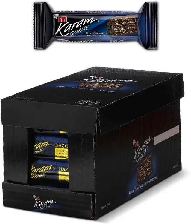 Eti Karam Gurme Bitter Çikolatalı Gofret 50 Gr 18 Adet - 1