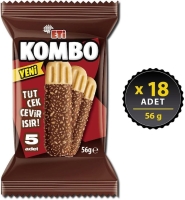 Eti Kombo Çikolata Kaplamalı Bisküvi 56 Gr 18 Adet - 1
