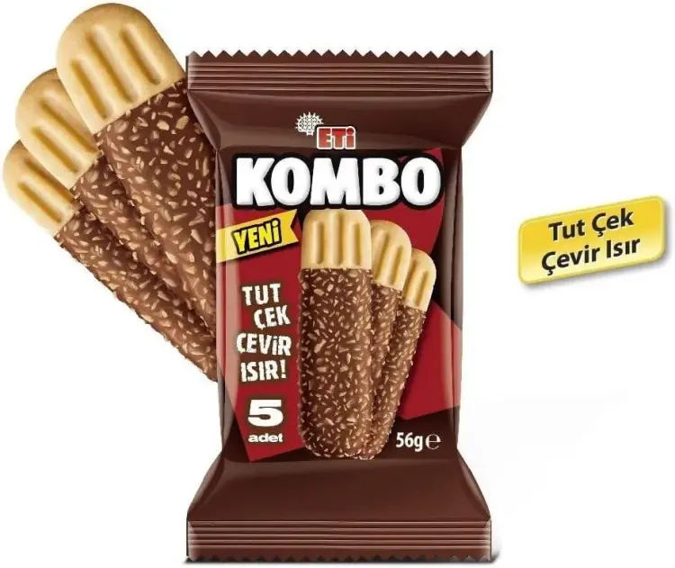 Eti Kombo Çikolata Kaplamalı Bisküvi 56 Gr 18 Adet - 3