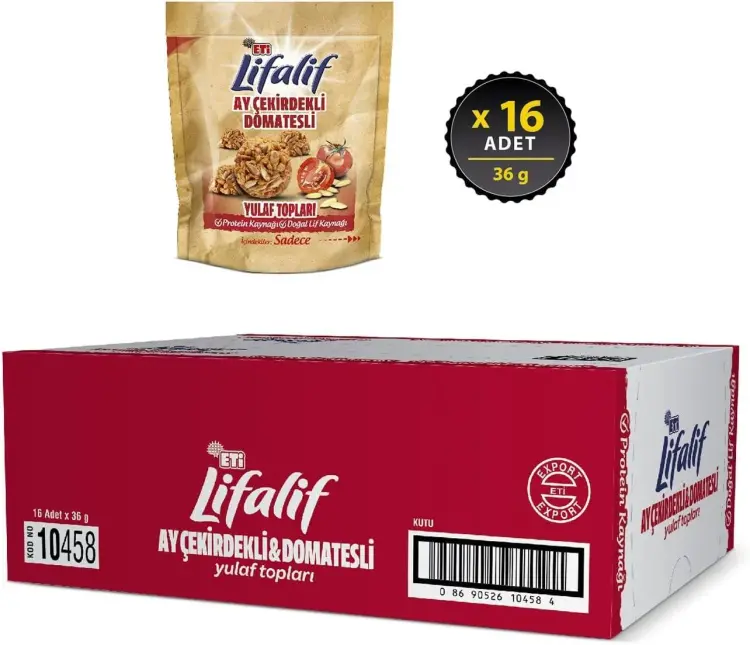 Eti Lifalif Ay Çekirdekli ve Domatesli Yulaf Topları 36 Gr 16 Adet - 2