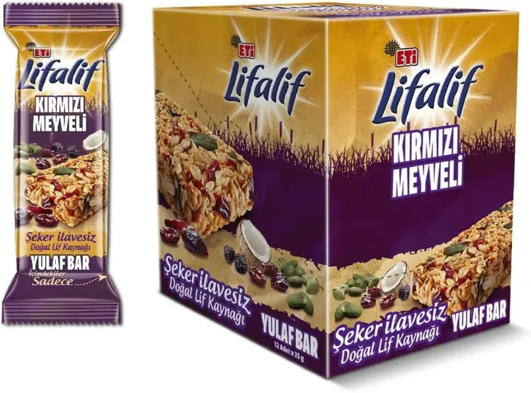 Eti Lifalif Kırmızı Meyveli Yulaf Bar 35 Gr 12 Adet - 1