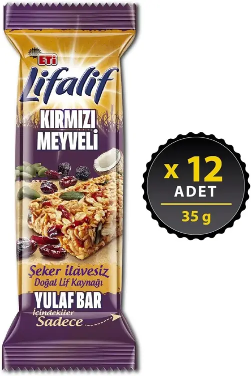 Eti Lifalif Kırmızı Meyveli Yulaf Bar 35 Gr 12 Adet - 3