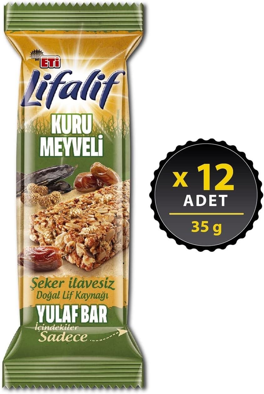Eti Lifalif Kuru Meyveli Yulaf Bar 35 Gr 12 Adet
