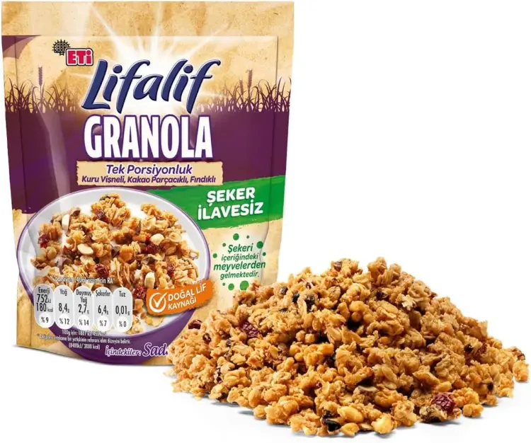 Eti Lifalif Kuru Vişne Kakaolu Fındıklı Granola 40 Gr 16 Adet - 2