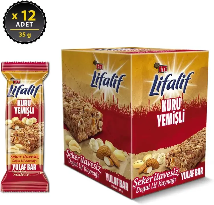 Eti Lifalif Kuru Yemişli Yulaf Bar 35 Gr 12 Adet - 2