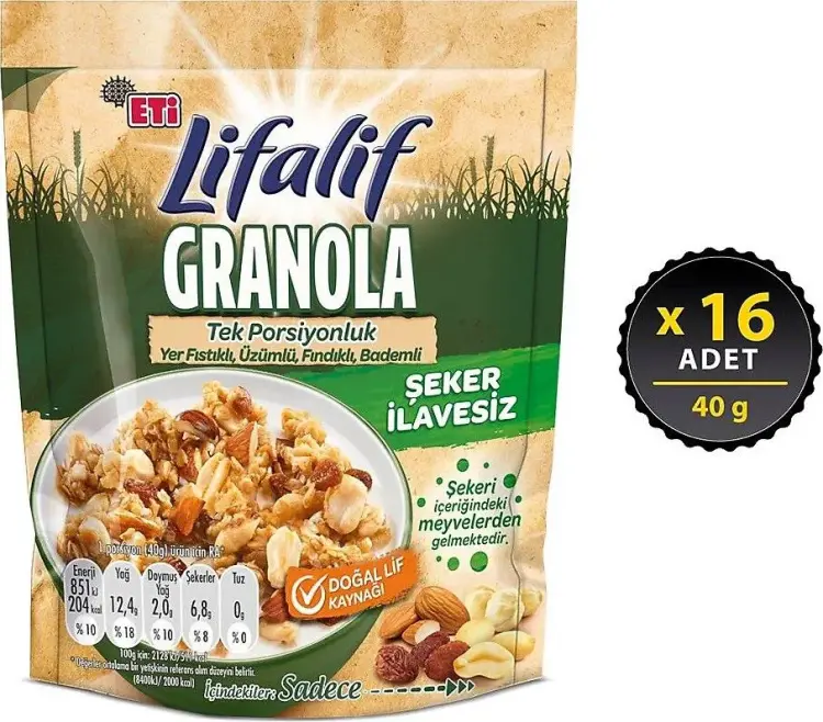 Eti Lifalif Kuruyemişli Granola 40 Gr 16 Adet - 1