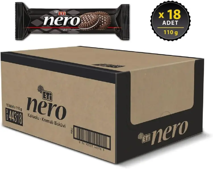Eti Nero Kakaolu Bisküvi 110 Gr 18 Adet - 1