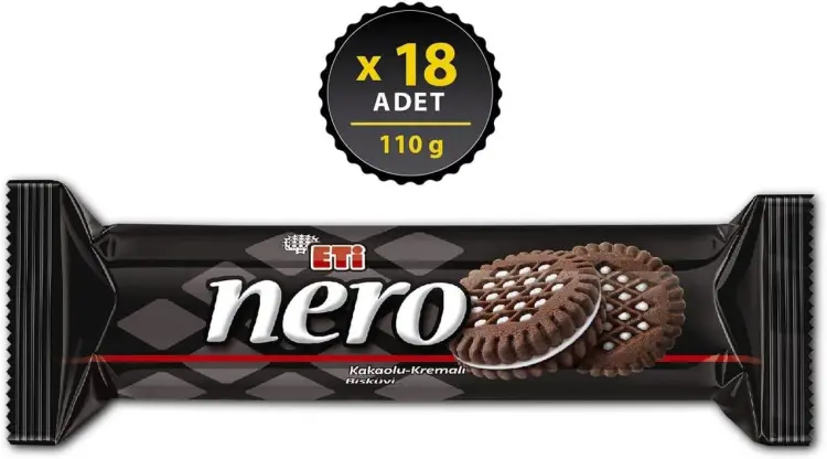 Eti Nero Kakaolu Bisküvi 110 Gr 18 Adet - 2