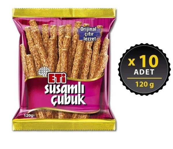 Eti Susamlı Çubuk Kraker 120 Gr 10 Adet
