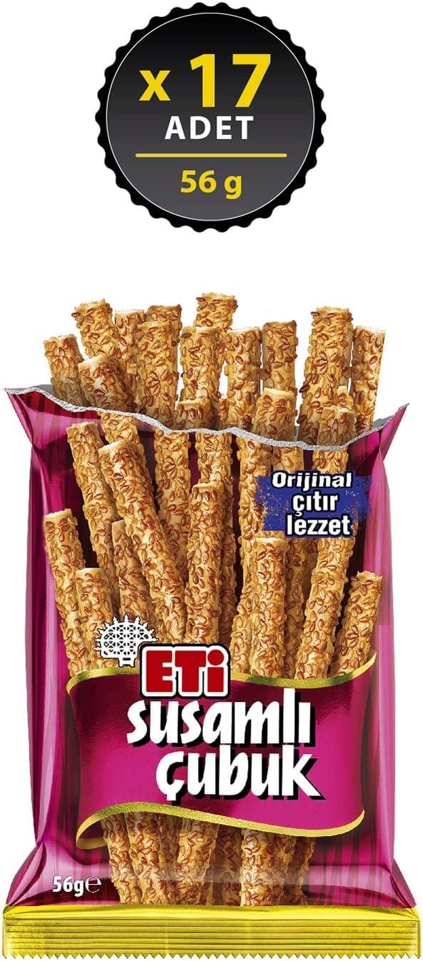 Eti Susamlı Çubuk Kraker 56 Gr 17 Adet