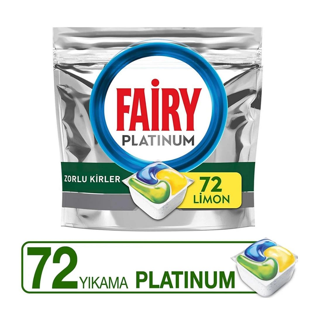 Fairy Platinum Bulaşık Makinesi Deterjanı 72 Li