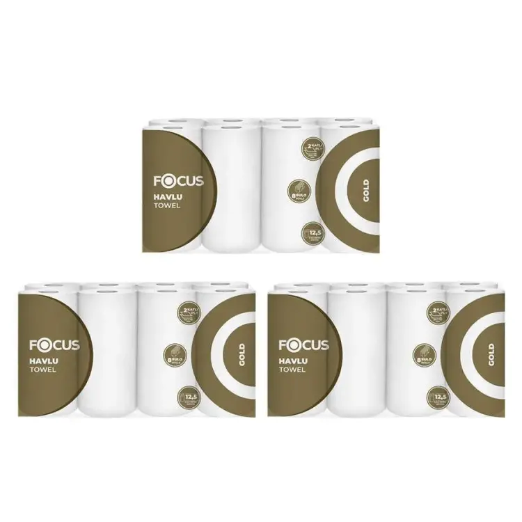 Focus Gold Rulo Havlu Kağıt 100 Yaprak 24 Lü (8x3) - 1