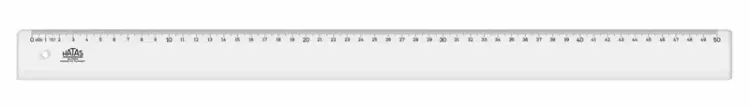 Hatas Cetvel Plastik Büro Tipi Geniş 50 Cm - 1
