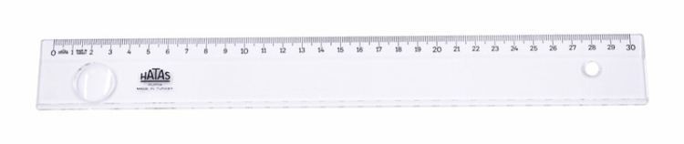 Hatas Plastik Büro Cetveli Geniş Mercekli 30 Cm 