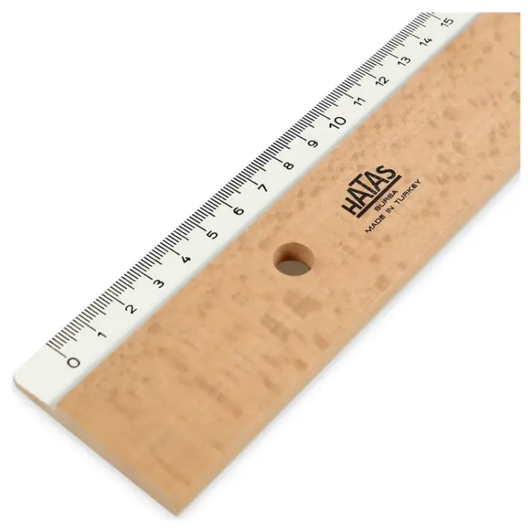Hatas Tahta Cetvel Beyaz Laklı 100 Cm - 1