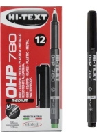 Hi-Text Asetat Kalemi M Siyah 780 MS 12 Adet - Hi-Text Kalem