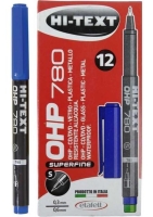 Hi-Text Asetat Kalemi S Mavi 780 SM 12 Adet - Hi-Text Kalem