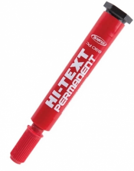 Hi-Text Koli Kalemi Marker Kesik Uç Kırmızı 830 PCK 