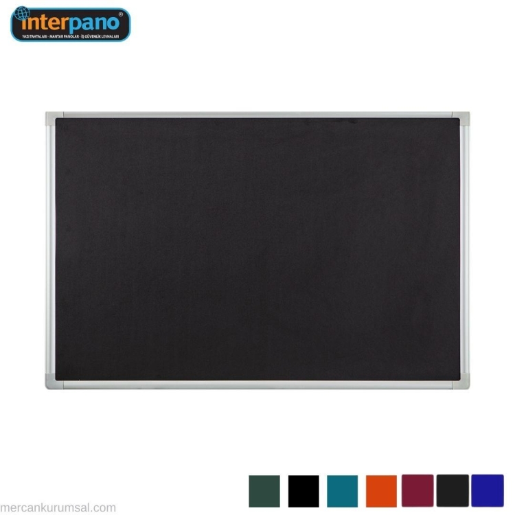 İnter Duvara Monte Elegant Çerçeve Çuhalı Gri Pano 90x120 Cm INT-558 