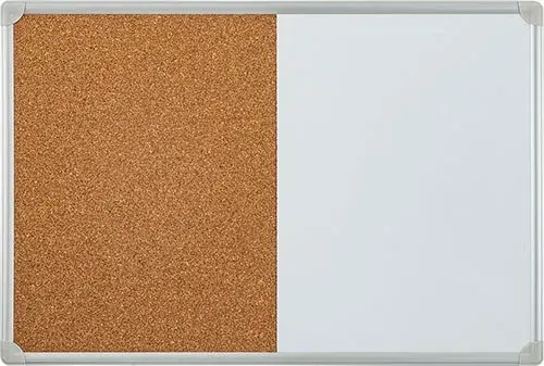 İnter Duvara Monte Elegant Çerçeveli Mantar Pano Ve Yazı Tahtası 45x60 Cm INT-522 - 1
