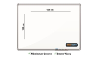 İnter Duvara Monte Yazı Tahtası Emaye Yüzey 120x120 Cm INT-683 - İnter Pano
