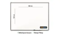 İnter Duvara Monte Yazı Tahtası Emaye Yüzey 120x120 Cm INT-683
