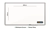 İnter Duvara Monte Yazı Tahtası Emaye Yüzey 120x200 Cm INT-685