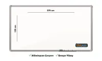 İnter Duvara Monte Yazı Tahtası Emaye Yüzey 120x270 Cm INT-694