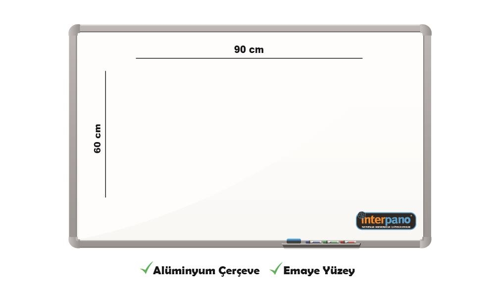 İnter Duvara Monte Yazı Tahtası Emaye Yüzey 60x90 Cm INT-821